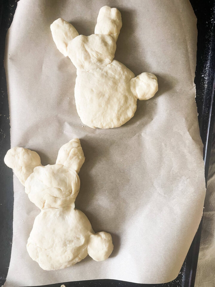 Kids love bunny bread that stars an easy, yeast-based dough that's simple to mix, fun to knead, and bakes up into the cutest golden bunnies. Dough is formed into bunny shapes.