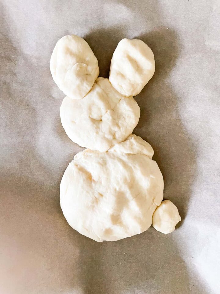 A bunny shaped dough.